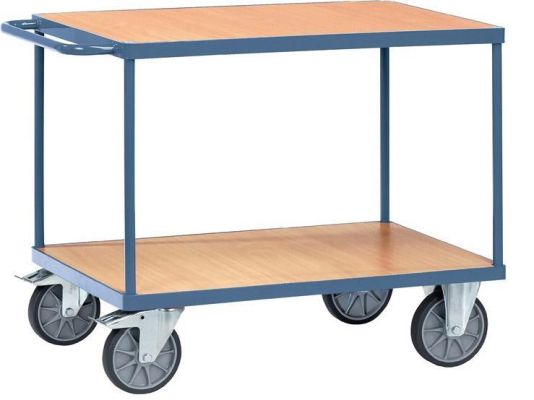 Tischwagen aus Stahlrohr 2 Ladeflächen L1000Xb700 mm