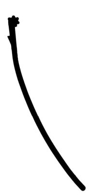 Schutzlippe. Schwarz Länge 8.5 M