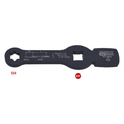 Impact Torx E-Schlüssel 3/4" mit 2 Schlagflächen