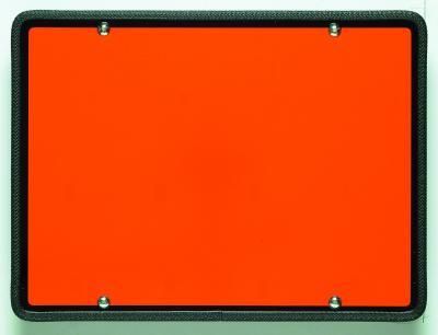 ADR-Schild 400x300 mm. fest. mit Kantenschutz und Halter