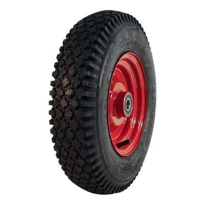 Narubb Luftreifen + Rad 4.80/4.00-8 S-2202 4Pr + 2.50Ax8 Et0 Nl75 A3 Stahl Rot