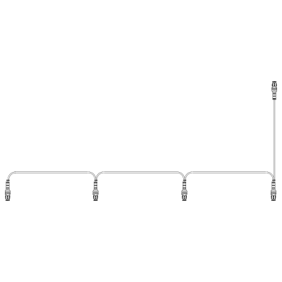 Tralert Superseal-Schlaufenkabel für 4 Markierungsleuchten (5X Fem.)