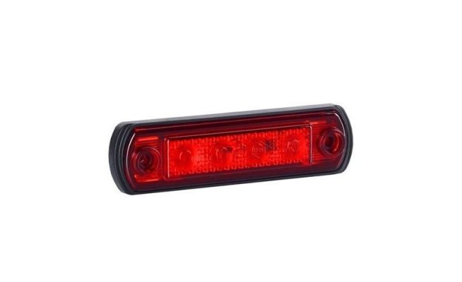 Horpol LED-Markierungsleuchte Rot mit Halterung | 12-24V | 50cm Kabel