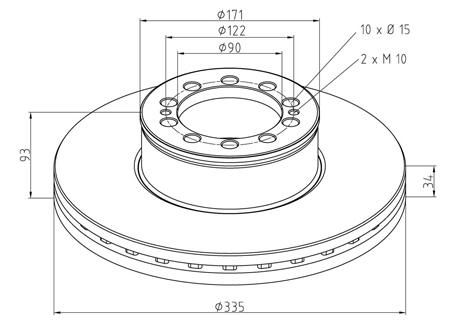 Corexx Bremsscheibe VA passend für MAN L2000/TGL/TGM