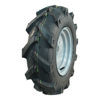 Kings Tire Luftreifen Ausgeschäumt + Rad 5.00-10 V-8501 4Pr Ausgeschäumt + 3.50Bx10H2 Et0 60/100/4 A3 Stahl Silbergrau