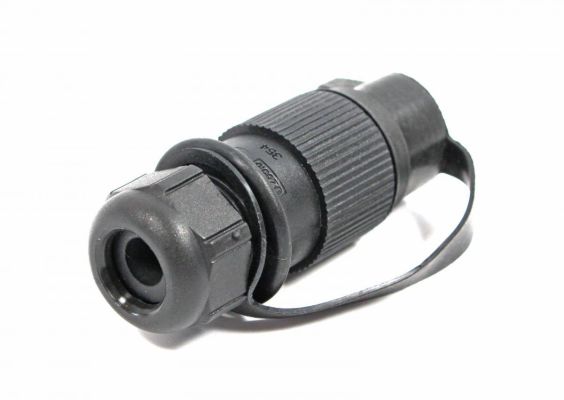 Stecker. 3-polig mit Kappe. 6-24 V