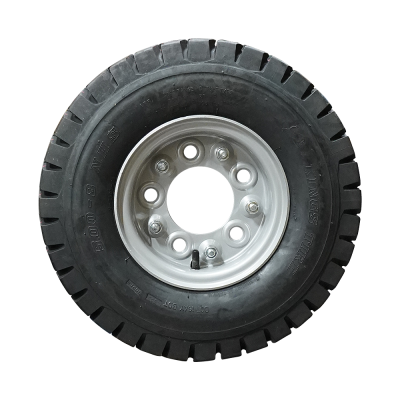 Duro Luftreifen + Rad 5.00-8 Hf-281 8Pr + 4.33R-8 Et0 94/140/5 Stahl Silbergrau
