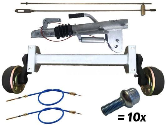 BWN V 1300-1750 kg BWN-Schlegl-RB Komplett Anhänger Achsen Fahrgestell Satz gebremst | AM: 800-1900 | AS: 112x5