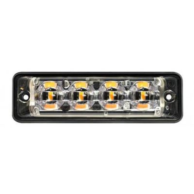 Tralert Ultraflacher Slimline LED-Blitzer 4 LED'S | R65 | Amber | 175Cm. Kabel | 10-30V