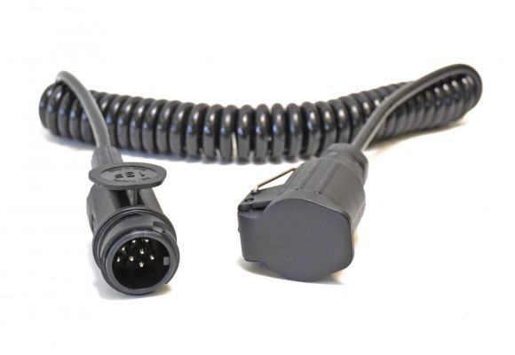 Menbaa Spiralkabel 12V. 13-poliger Stecker. 13-polige Kupplungsdose