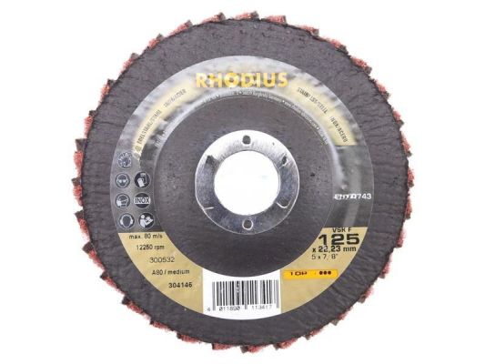 Rhodius Lamellenschleifscheibe 125 Medium Vlies Edelstahl-Kombi