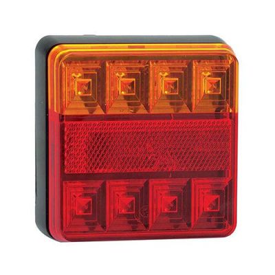 LED Autolamps Universal-Rückleuchte 40cm 100 X 100 X 22mm Aufbau Bremslicht Blinker Rücklicht Rechteckig Reflektor 70mm IP67