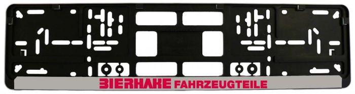 Kennzeichen-Grundplatte, Clipversion, für Werbeaufdruck