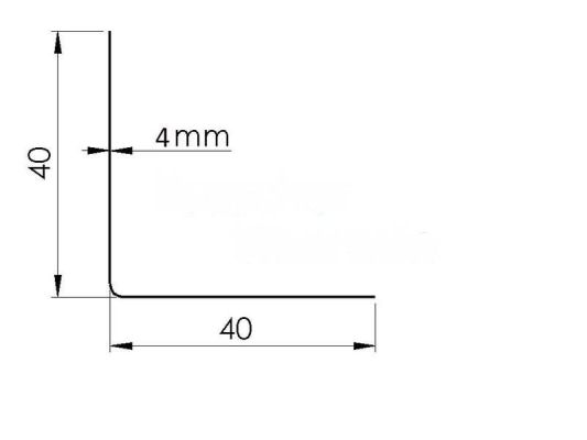 Eloxiertem Aluminium Eck-Profil 40*40*3/4 mm Pro Meter