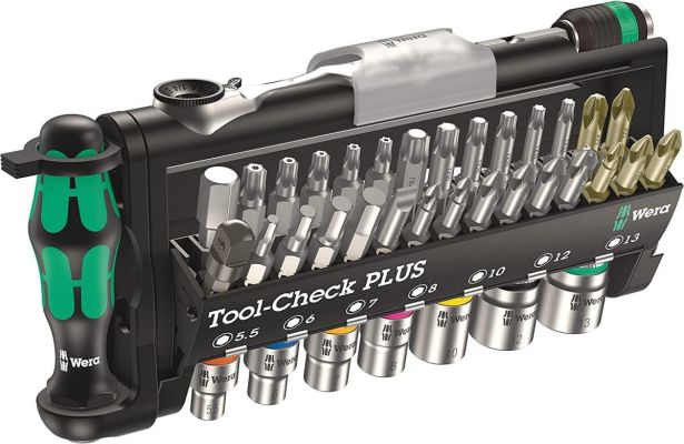 Werkzeugkontrolle Automotive-Set 38-teilig. . 1/4" Bit-Ratsche