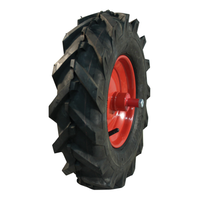 Kings Tire Luftreifen + Rad 4.80/4.00-8 (122/90-8) V-8501 4PR + 2.50Ax8 Et0 Schubkarrenachse 150Mm 44 A4 Stahl Rot