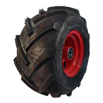 Novio Reifen + Rad 18X9.50-8 Hf-255 4Pr 7.00Bx8H2 Et0 Nl150 A3 Stahl Rot Rechts
