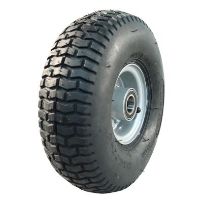 Kings Tire Luftreifen + Rad 11X4.00-4 V-3502 4Pr + Et0 Kugellager Ø25 Nl75 42 A4 Stahl Grau