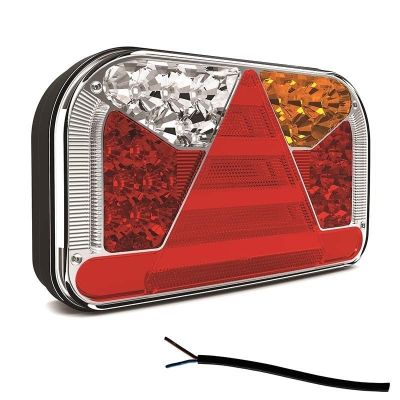 Tralert Rechts | LED-Rückleuchte mit Kennzeichenbeleuchtung | 12-36V | 10M. Kabel