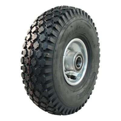Kings Tire Luftreifen + Rad 4.00-4 V-8502 4Pr + 2.10X4H2 Et0 Nl75 Stahl Grau