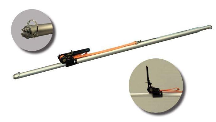Sperrstange aus Aluminium stufenlos verstellbar 1500 - 2100 mm