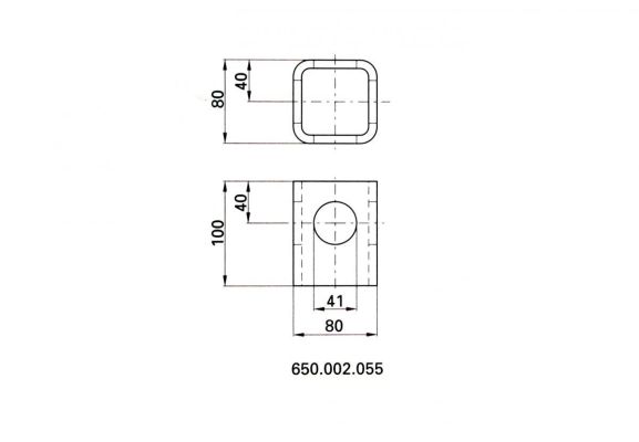 Rollenlager zur Aufnahme von Rollen Ø 40 mm