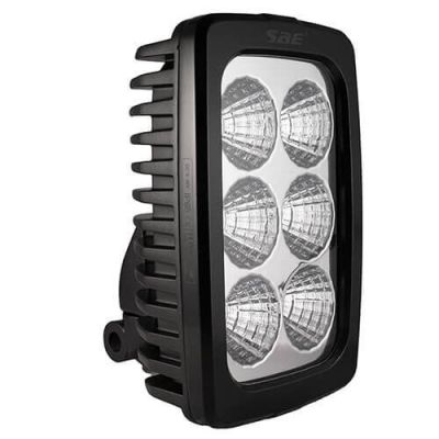 Tralert Arbeitsleuchte Ip68 6 X 5 Watt Osram LED'S 400Mm Kabel Mit Deutsch-Steckverbinder 9/36 V 30 Watt 3000 155,5 X 90 X 69Mm Breitstrahler Bei 12 Volt / 2,21A Bei 24 Volt / 1,11A Ce 38 Lux@ 10M / 0,25 Lux@ 122M Weiß 40 Grad Aluminium Schwarz Polycarbonat