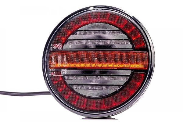 Tralert Rückleuchte Universal 100cm Kabel Ø140 X 35mm Aufbau Bremslicht Dynamischer Blinker Rückleuchte 2 X M5 - 45mm IP68 12/24 V