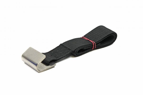 Ersatzgurtband. Polyester mit Flachhaken aus Edelstahl Länge: 85 cm