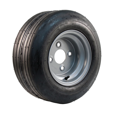Kings Tire Luftreifen + Rad 18X8.50-8 (220/60-8) Multi Trac C/S 8Pr + 7.00Bx8H2 Et-2 60/100/4 89 A4 Stahl Silbergrau
