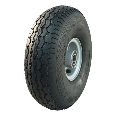 Kings Tire Luftreifen + Rad 4.00-4 V-6504 4Pr + 2.10-4H2 Et0 Kugellager Ø25 Nl75 Stahl Grau