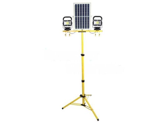 Baustrahler/Laterne auf Stativ+Solarmodul