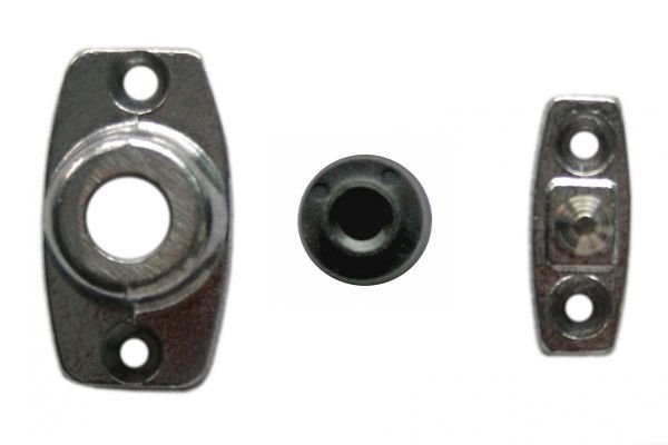Türfeststeller komplett, verzinkt 3-teilig, Zapfenhöhe 11 mm