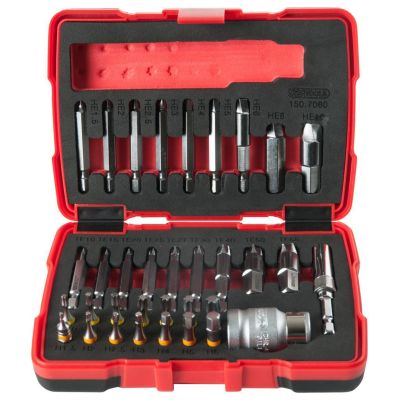 KS TOOLS 1/4"+10 mm Torx- und Hexagonal-Sechskant-Bit-Satz 34-teilig