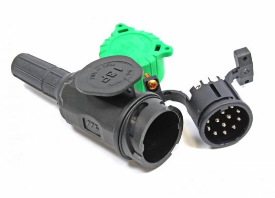 Stecker, 13-polig, 2 x Kabeleingang, (8-polig belegt)