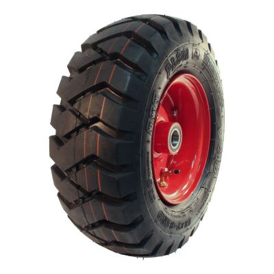 BKT Luftreifen + Rad 4.00/5.00-8 18X7-8 Pl-801 16Pr + 4.40D-8 Et0 Nl100 Stahl, Rot,