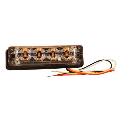 Tralert Blitzleuchte LED Orange 12/24 V 110X29X11 mm Kabelanschluss Ip67 4X3 W LED Ce - Ece-R10 / R65