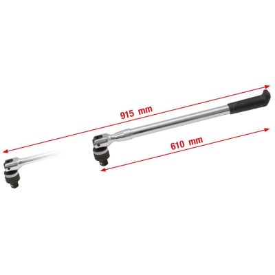 Teleskopgriff mit umschaltbarer Ratsche 3/4"