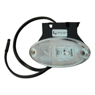 WAS Begrenzungsleuchte 309 - Dc Kabel 500mm. 2X0.75mm² Inklusive Montagehalterung