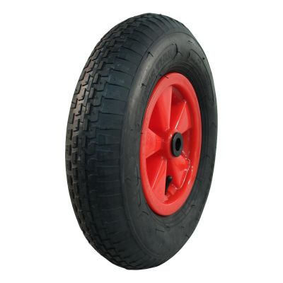 Kings Tire Luftreifen + Rad 4.80/4.00-8 V-6635 4Pr + 2.50Ax8 Gleitlager Ø20 Nl88 Kunststoff Rot