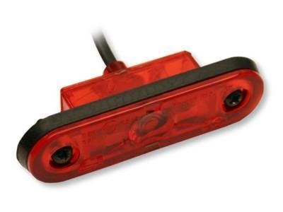 Aspock Positionsleuchte. rot 24 volt. Kabel 0.5 m. P+R. LED