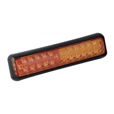 LED Autolamps Rückleuchte links oder rechts (universell) Slimline Compact Combination| 40Cm Kabel | 200 x 50 x 28mm | Aufbaumontage | Bremslicht Blinklicht Rücklicht | 160mm | IP67 | 12/24 V | CE, ECE-R10 / R7