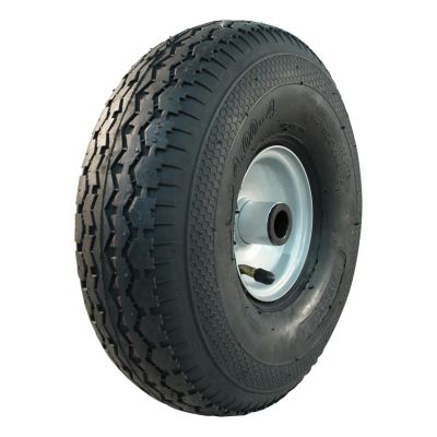 Kings Tire Luftreifen + Rad 4.00-4 V-6504 4Pr + 2.10X4H2 Et0 Rollenlager Ø25 Nl75 Stahl Grau