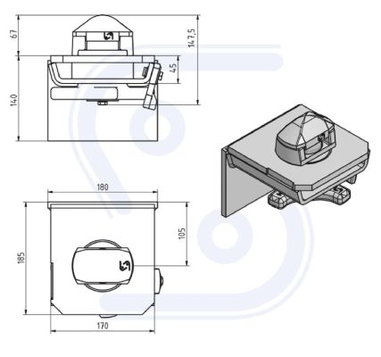 Containerverriegelung Flach