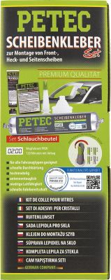 Petec Scheibenkleber-Set. Schlauchbeutel. 400 ml