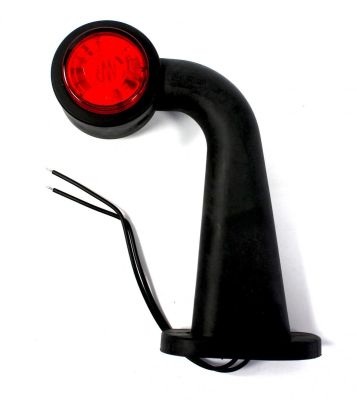 Umrissleuchte rot/weiß LED 12/24 V. links. gebogen