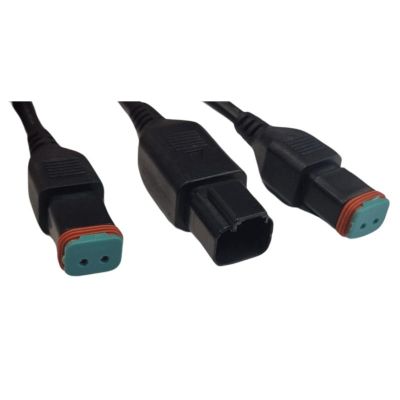 Tralert Y-Kabel 1 X 30Cm Stecker & 2X 100Cm Buchse