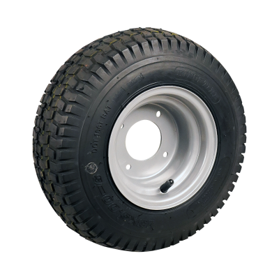 Kings Tire Luftreifen + Rad 13X5.00-6 V-3502 4Pr + 4.50Ax6H2 Et0 60/90/4 52 A6 Stahl Silbergrau